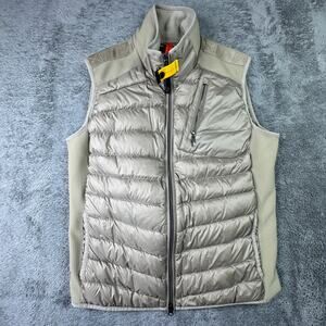 Parajumpers Xavier Gilet Warm Up Puffer Vest Mens M Beige PJS Anchorage Nylon